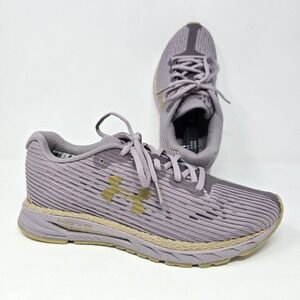 Under Armour HOVR Velocity 3 Purple Gold Running Shoes Womens 9 3022599-500